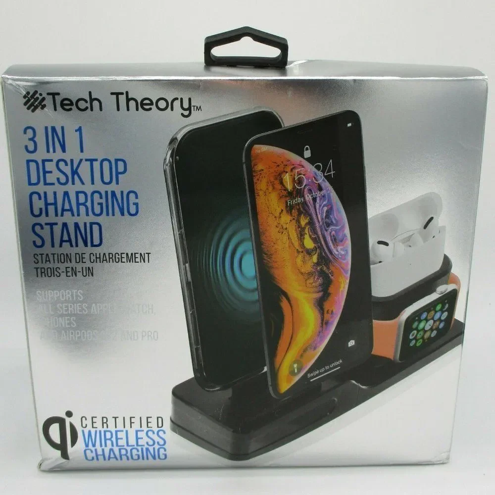 Aduro 3-in-1 Qi Wireless Desktop Charging Station